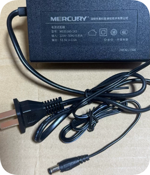 *Brand NEW* 53.5V 1.6A MERCURY PoE Switch Power Adapter Model M535160-2X1 Power Supply